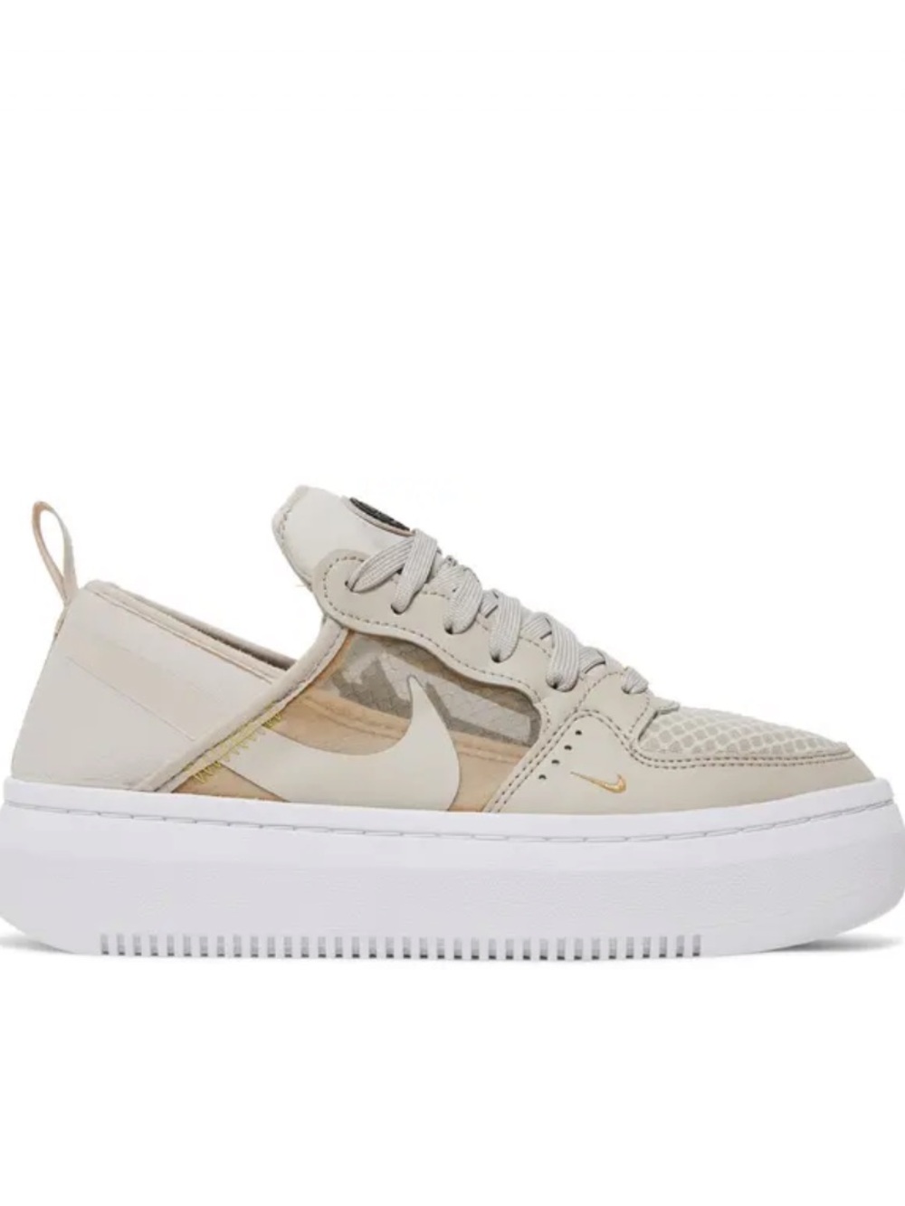 Nike Court Vision Alta TXT in Neutral Cream Platform Sneaker Size 6 1/2